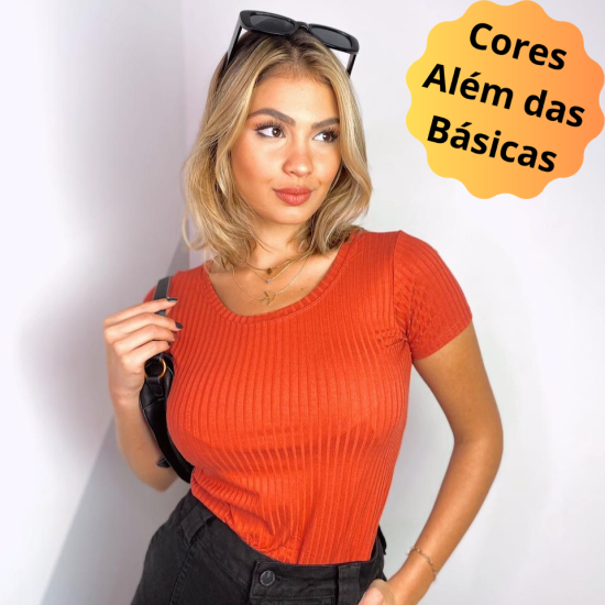 Blusa Canelado Liso